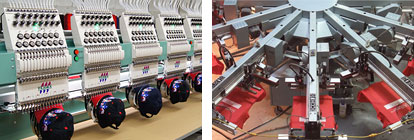 Screen print and embroidery machines