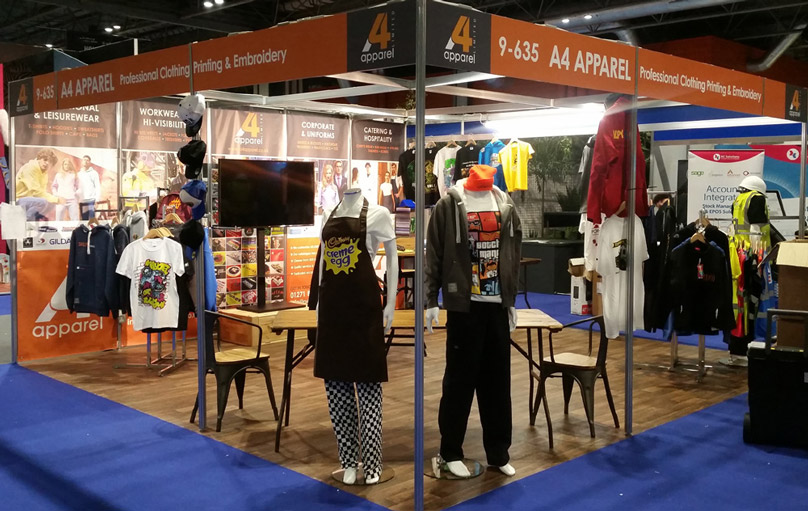 A4 Apparel stand at the Family Attraction Expo @ NEC 2018