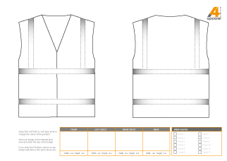 Hi visibility vest template