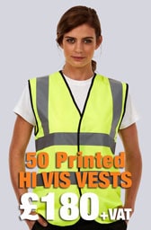 50 Printed Hi Vis Vests Deal